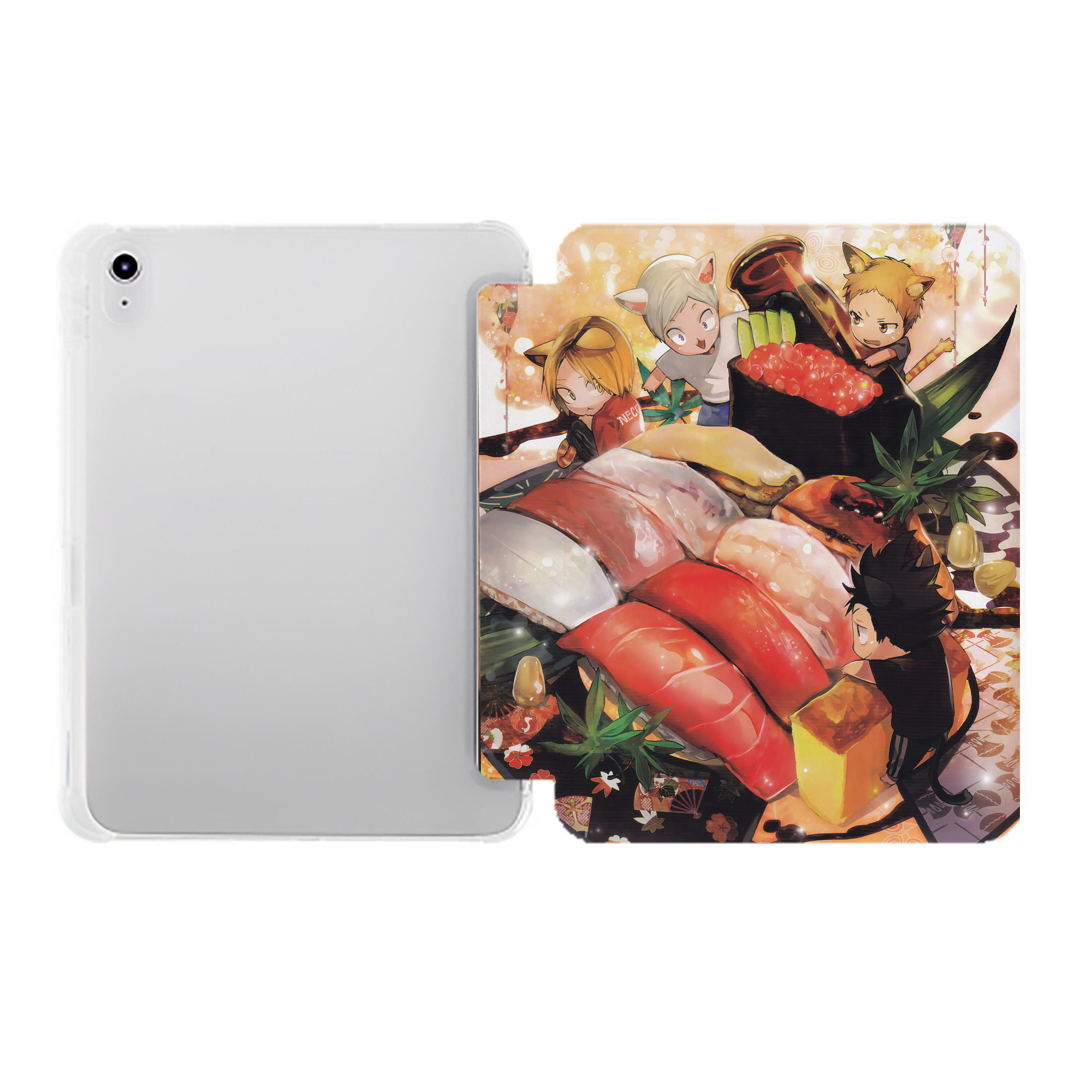 （画像用） ハイキュー!! Haikyu!! IPad ケース ペン収納付き 三つ折りスタンド PUレザー×シリコン 対応機種9.5/10.5/10.9インチ
